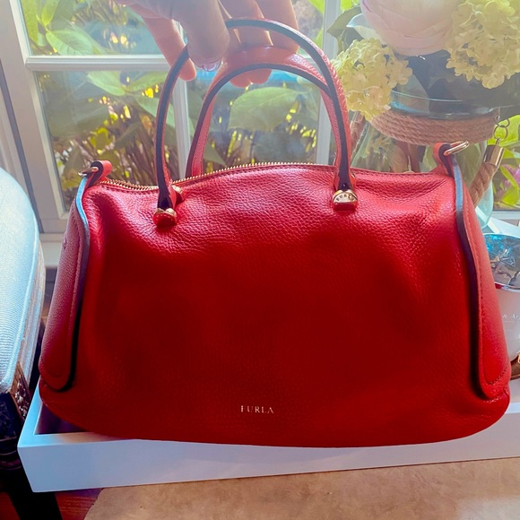 Furla Bags Orange Furla Cross Body Duffel Bag Poshmark
